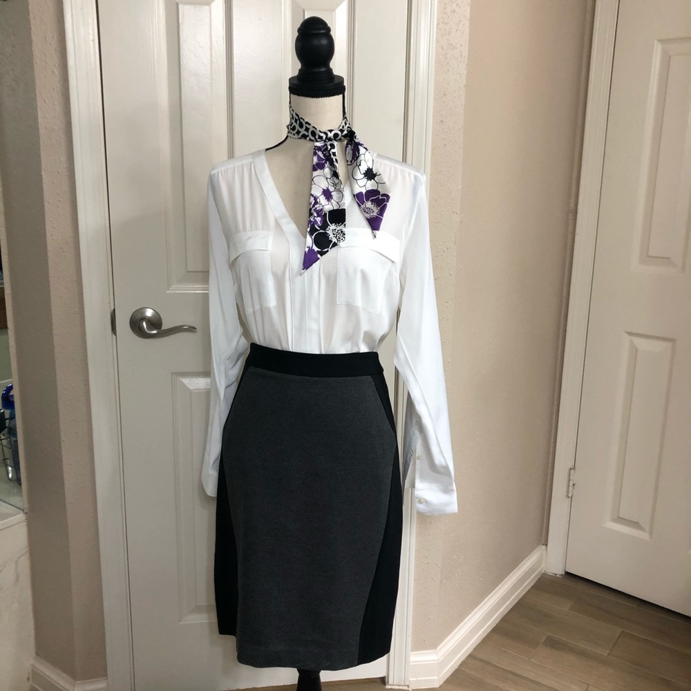 LOFT Block Color Pencil Skirt